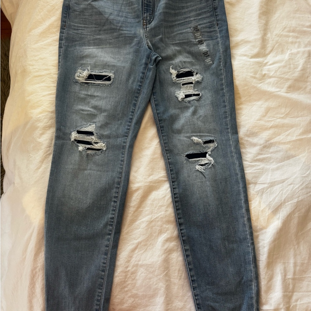 Juniors SO Distressed High Rose Blue Jeans for Women
